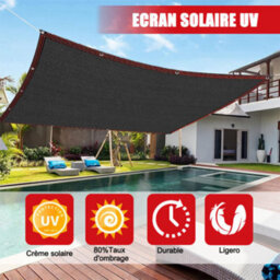 Black 3X4M Rectangular Shade Sail Breathable With Eyelets - thumbnail 4