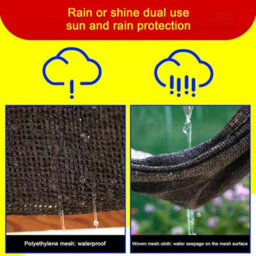 Black 3X4M Rectangular Shade Sail Breathable With Eyelets - thumbnail 2