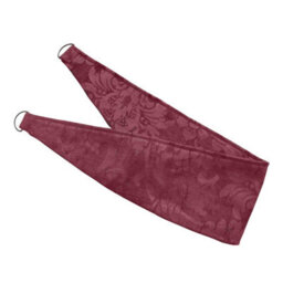Homescapes Wine Red Velvet Jacquard Curtain Tie Back Pair - thumbnail 2