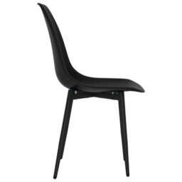 Walplus Set Of 6 Stylish Black Dining Chairs Made Of Pp - thumbnail 5