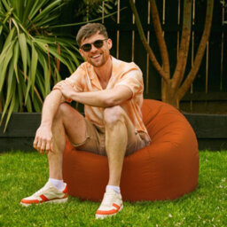 icon Adult Classic Beanbag Outdoor Waterproof Bean Bags Ready Filled - Burnt Orange, 2 Pack - thumbnail 3