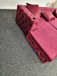 Stratus Interiors Bella Cinema Sofa Tv Room Chesterfield Design With Optional Cup Holders - Chesterfield Front And Sides - Cupholders - thumbnail 2