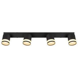 Luminosa Lighting Luminosa Lucero Ceiling Spotlight Bar Matt Black 4X Gx53 3000K - thumbnail 4