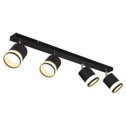 Luminosa Lighting Luminosa Lucero Ceiling Spotlight Bar Matt Black 4X Gx53 3000K