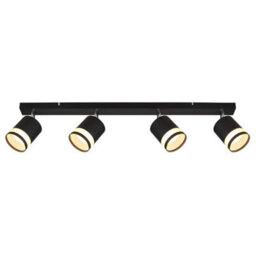 Luminosa Lighting Luminosa Lucero Ceiling Spotlight Bar Matt Black 4X Gx53 3000K - thumbnail 3