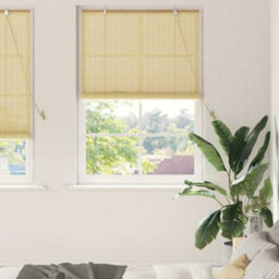 Walplus Window Blinds & Shades With Curtains Manual Natural Bamboo - thumbnail 1