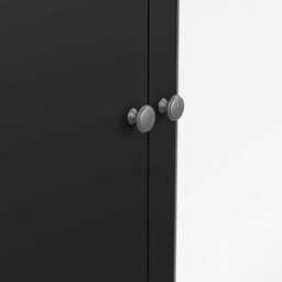 Wyld Haus Gossmere Matt Black 3-Door Wardrobe With Mirror And 2 Drawers - thumbnail 7
