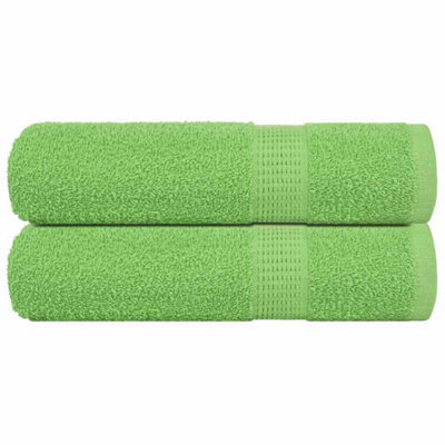 Berkfield Hand Towels 2 Pcs Apple Green 50X100 Cm 360 Gsm 100% Cotton - image 1