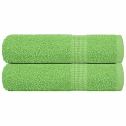 Berkfield Hand Towels 2 Pcs Apple Green 50X100 Cm 360 Gsm 100% Cotton - thumbnail 1