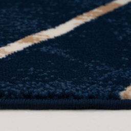 Loomed Navy Blue Gold Art Deco Living Room Rug 190X280Cm - thumbnail 5