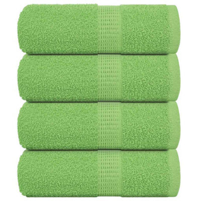 Berkfield Guest Towels 4 Pcs Apple Green 30X50 Cm 360 Gsm 100% Cotton - image 1