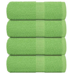 Berkfield Guest Towels 4 Pcs Apple Green 30X50 Cm 360 Gsm 100% Cotton