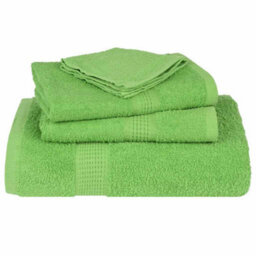 Berkfield Guest Towels 4 Pcs Apple Green 30X50 Cm 360 Gsm 100% Cotton - thumbnail 4