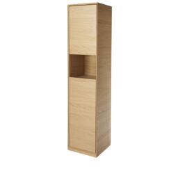 GoodHome Avela Matt Oak Effect Double Freestanding Bathroom Cabinet (H)191Cm (W)40Cm - thumbnail 3