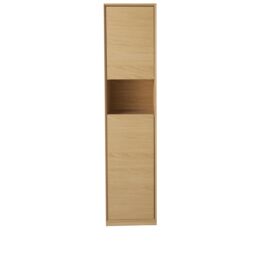 GoodHome Avela Matt Oak Effect Double Freestanding Bathroom Cabinet (H)191Cm (W)40Cm - thumbnail 2