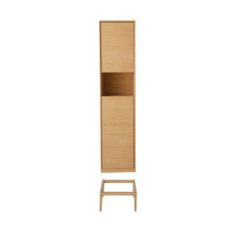 GoodHome Avela Matt Oak Effect Double Freestanding Bathroom Cabinet (H)191Cm (W)40Cm - thumbnail 1