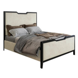 Verona Metal Upholstered  Cream Bed Frame - thumbnail 3