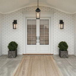 Luminosa Lighting Elstead Quoizel Buckley Medium Outdoor Wall Lantern Classic Matt Black, Brass Accent Ip44 1X E27 - thumbnail 2