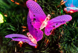 Shatchi 6Ft/180Cm Butterflies Fibre Optic Christmas Tree Led Pre-Lit - thumbnail 4