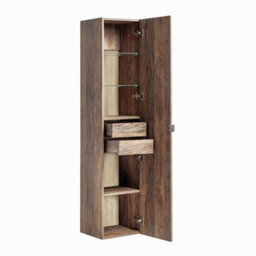 Heze Furniture Santa Fe Bathroom Vanity Tall Unit Dark Oak - thumbnail 4