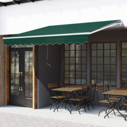 Outsunny Manual Retractable Awning Garden Shelter Canopy 3 X 2M Green - thumbnail 1