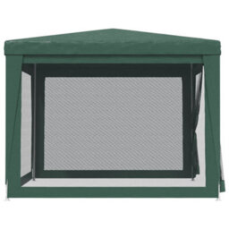 Walplus Party Tent Garden Gazebo Canopy With 4 Mesh Sidewalls Green 3X3 M Hdpe - thumbnail 4