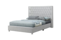 Sareer Furniture Oscar Bed, Upholstered Bed Frame With Tufted Headboard - thumbnail 2