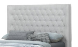 Sareer Furniture Oscar Bed, Upholstered Bed Frame With Tufted Headboard - thumbnail 4