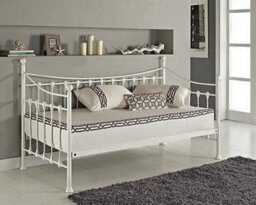 Kosy Koala Daybed Without Trundle White 3Ft Single Bed With 1 Mattress Metal Bedroom Living Room - thumbnail 1