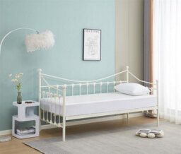Kosy Koala Daybed Without Trundle White 3Ft Single Bed With 1 Mattress Metal Bedroom Living Room - thumbnail 2