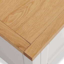 Farro White Xl 8 Drawer Chest Fully Assembled - Painted With Oak Top By Roseland Furniture - thumbnail 8