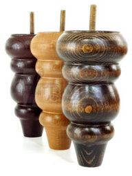L&F Solid Wood Turned Furniture Feet 150mm High Natural Replacement Legs Set Of 4  M10 Pkc220 - thumbnail 9