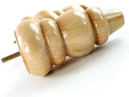 L&F Solid Wood Turned Furniture Feet 150mm High Natural Replacement Legs Set Of 4  M10 Pkc220 - thumbnail 6