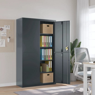 Berkfield File Cabinet Anthracite 105X40X180 Cm Steel - image 1
