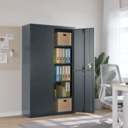 Berkfield File Cabinet Anthracite 105X40X180 Cm Steel - thumbnail 1