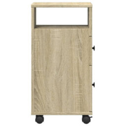 Walplus Narrow Bathroom Cabinet With Wheels Sonoma Oak Engineered Wood - thumbnail 5
