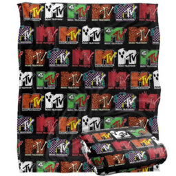 Mtv Silky Logo Halloween Supersoft Blanket Multicoloured (One Size) - thumbnail 2