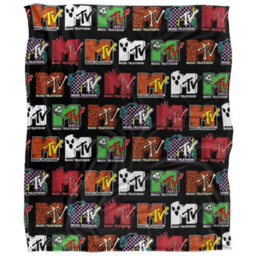 Mtv Silky Logo Halloween Supersoft Blanket Multicoloured (One Size) - thumbnail 1