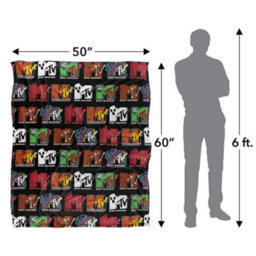 Mtv Silky Logo Halloween Supersoft Blanket Multicoloured (One Size) - thumbnail 5
