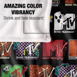 Mtv Silky Logo Halloween Supersoft Blanket Multicoloured (One Size) - thumbnail 4