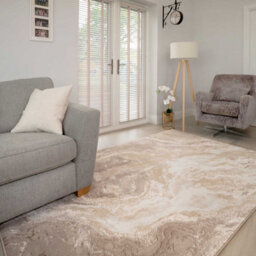 Loomed Natural Warm Beige Modern Textured Marble Area Rug 80X150Cm - thumbnail 2