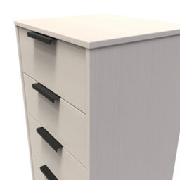 Beijing 5 Drawer Tall Bedside Cabinet In Kashmir Ash (Ready Assembled) - thumbnail 4