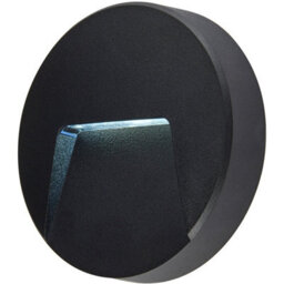 4 Pack Round Outdoor Ip65 Pathway Guide Light - Indirect Cct Led - Black Abs - thumbnail 5