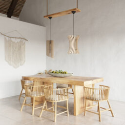 Sollux Lighting Alexia Wood Natural 1 Light Classic Pendant Ceiling Light - thumbnail 6