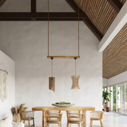 Sollux Lighting Alexia Wood Natural 1 Light Classic Pendant Ceiling Light - thumbnail 7