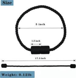 6 Piece Set Of Black Strong Magnetic Curtain Ties - thumbnail 2