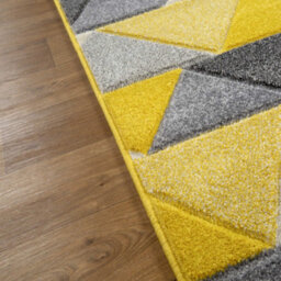 Melrose Salerno Yellow Triangles Patterned Design X-Large Indoor Area Rug 200/285Cm - thumbnail 3