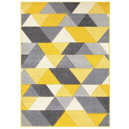 Melrose Salerno Yellow Triangles Patterned Design X-Large Indoor Area Rug 200/285Cm - thumbnail 7
