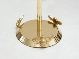 Brass Bee Toilet Roll Stand With 3 Bee Nickel - thumbnail 6