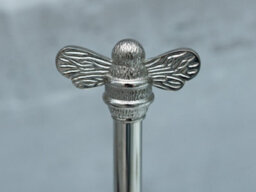 Brass Bee Toilet Roll Stand With 3 Bee Nickel - thumbnail 3
